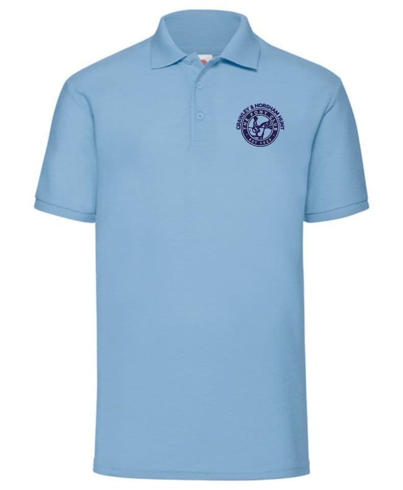 Adults Crawley & Horsham Hunt Sky Blue Polo Shirts SS11