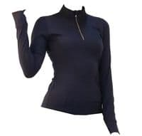 Adults Durham University Equestrian Society Navy Quarter Zip Base Layer