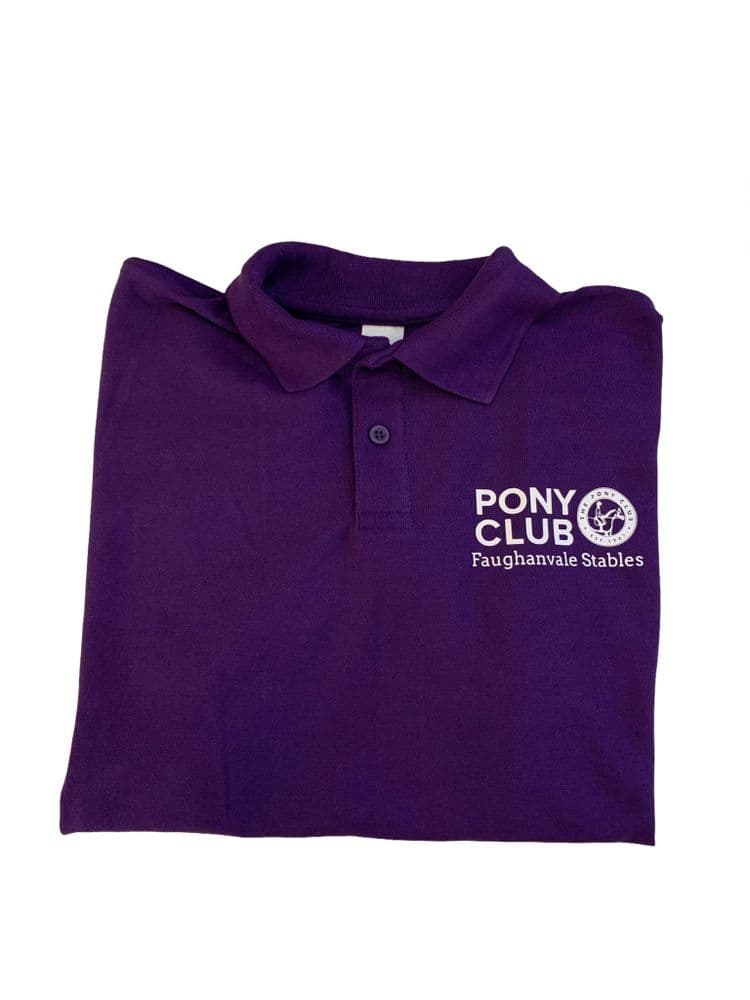 Adults Faughanvale StablesPurple Polo Shirt