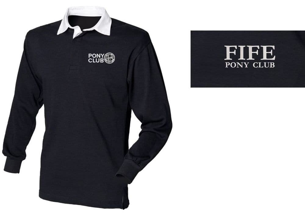 Adults Fife PC Black Rugby Shirt