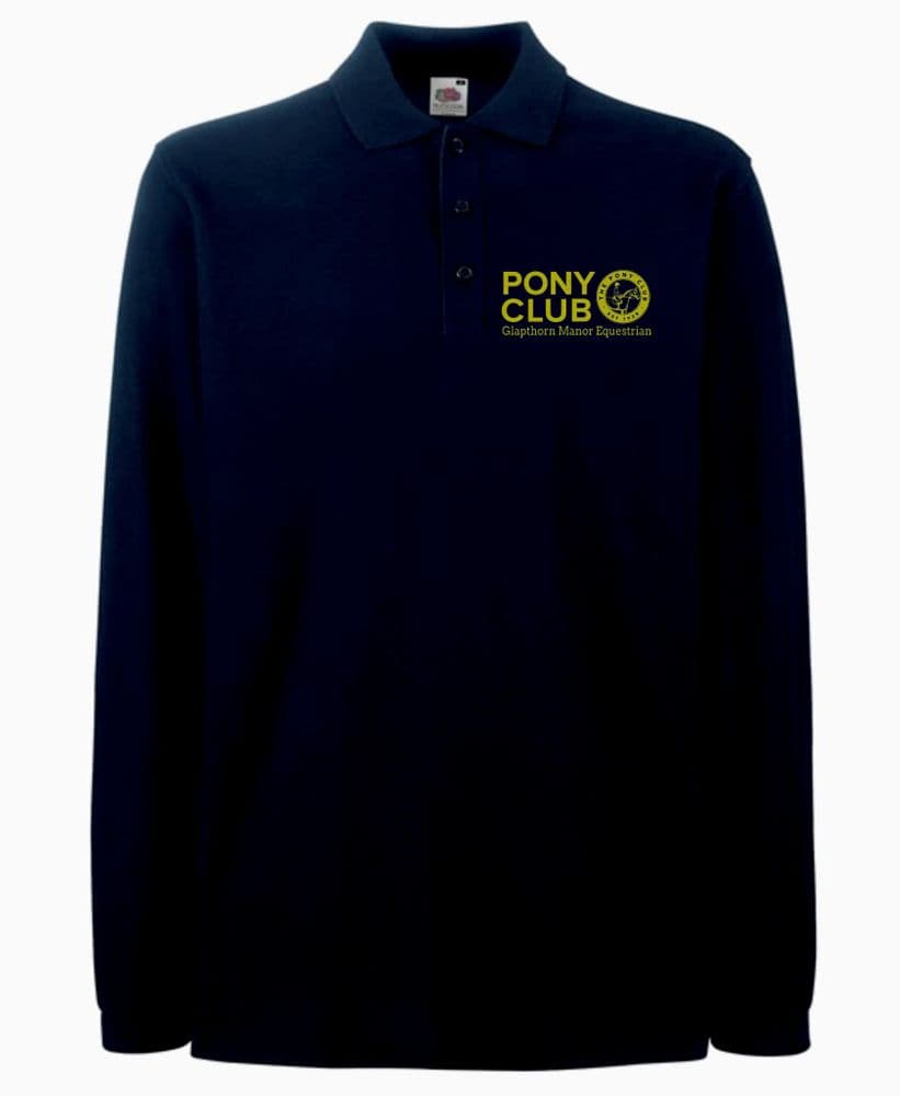 Adults Glapthorn Manor EC Long Sleeve Navy Polo SS258