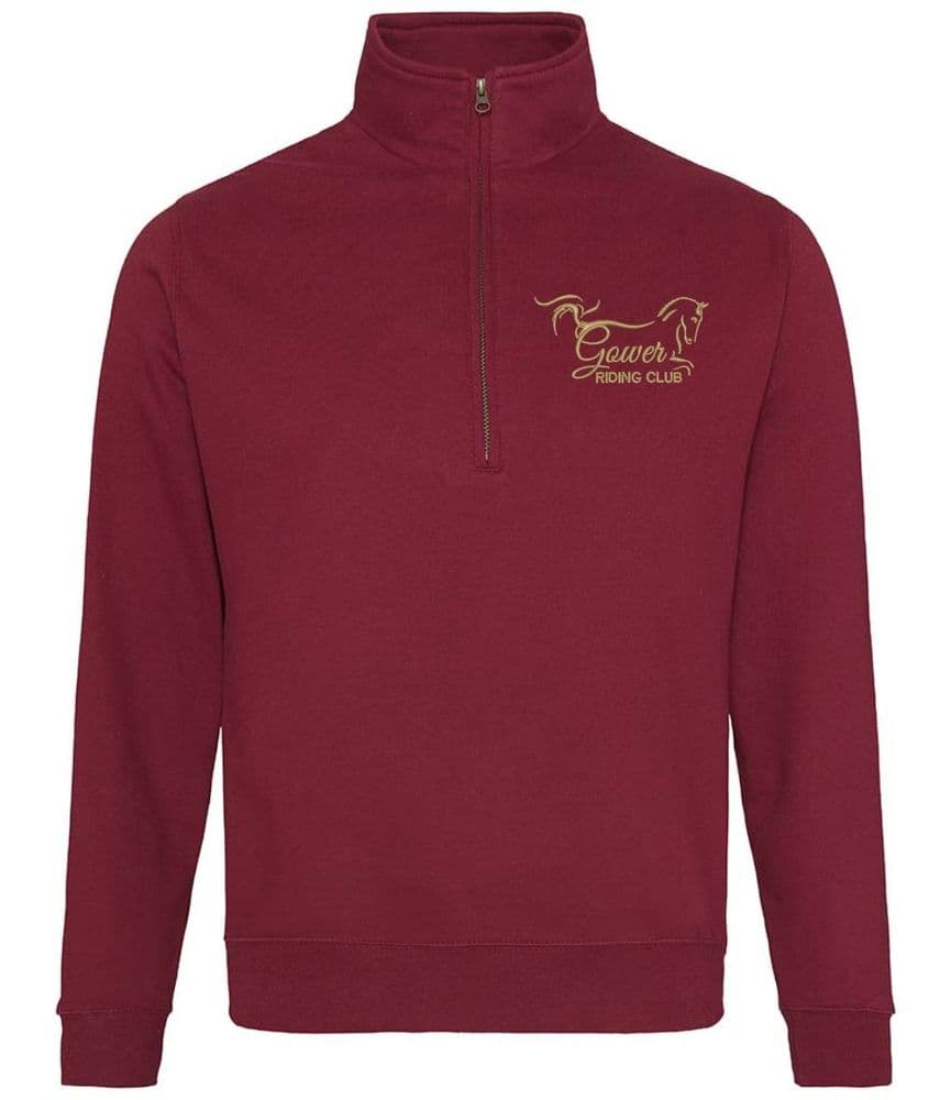 Adults Gower RC Zip Sweatshirt Burgundy JH046