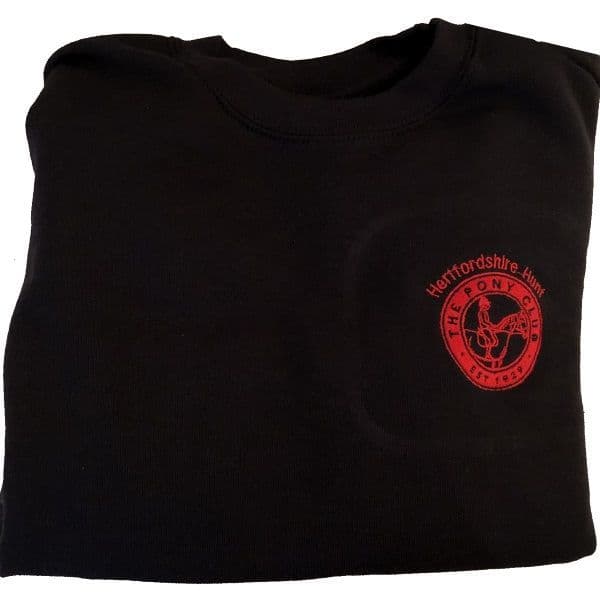 Adults Herts Hunt Black Sweatshirt
