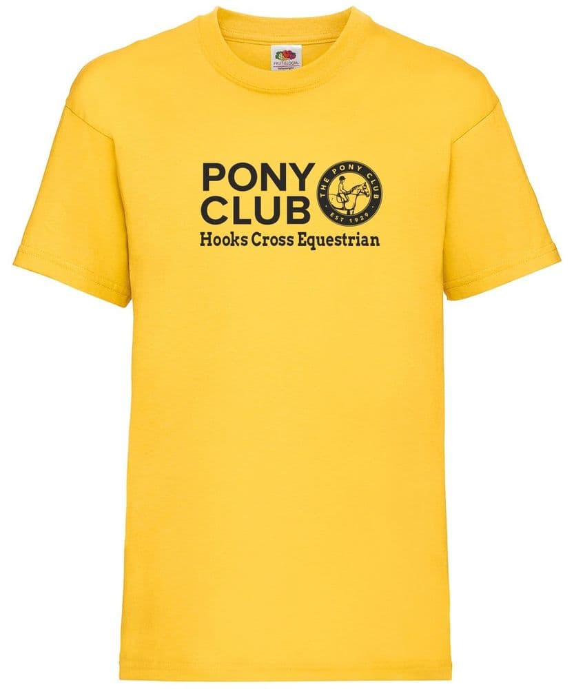 Adults Hooks Cross Equestrian T Shirt SS030 (sunflower yellow)