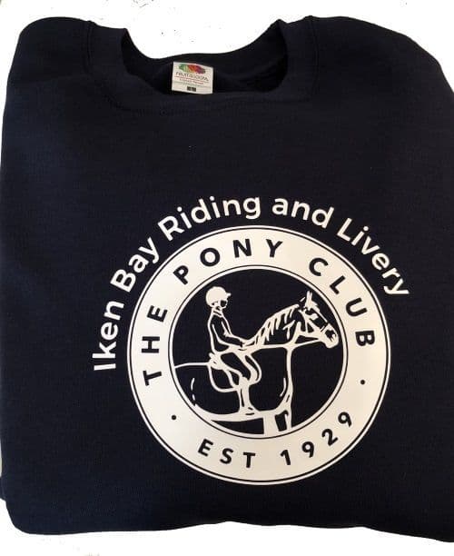 Adults Iken Bay Riding and Livery Navy Sweatshirt
