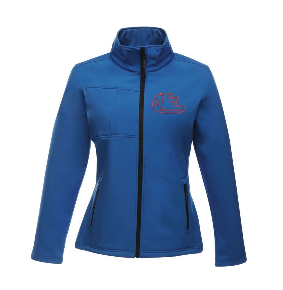 Adults ladies fit East Mendip Riding Club Royal Softshell Jacket 46800
