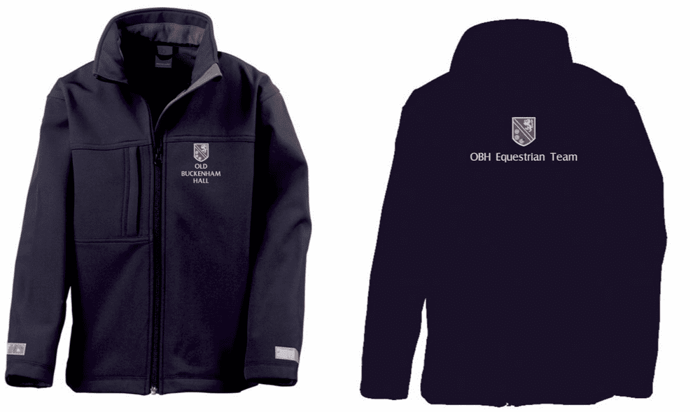 Adults Ladies Fit Old Buckenham Hall Navy Softshell Jacket rg195