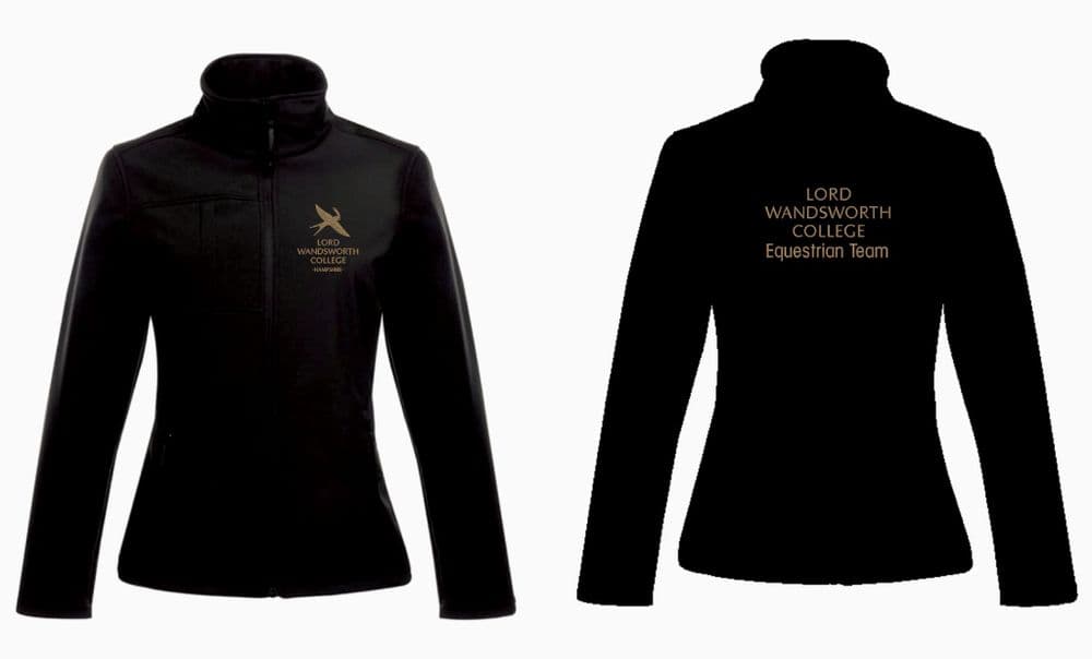 Adults ladies Lord Wandsworth College Black Softshell Jacket rg195