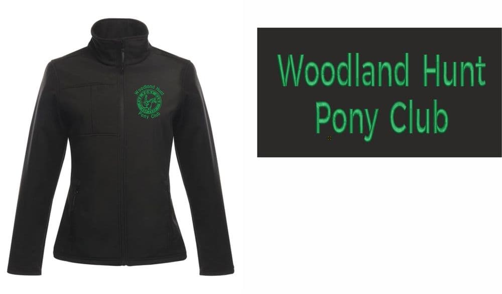 Adults ladies Woodland Hunt Black Softshell Jacket rg195