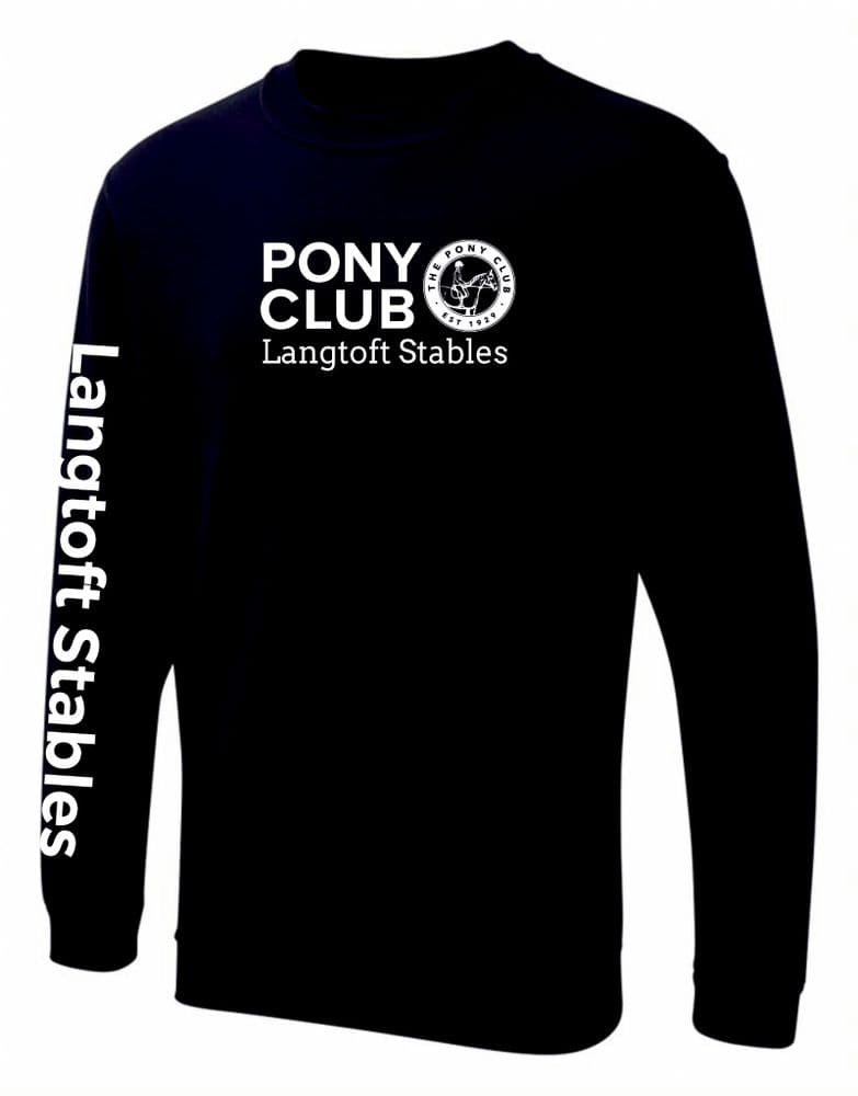 Adults Langtoft stables PC Navy Sweatshirt UX3