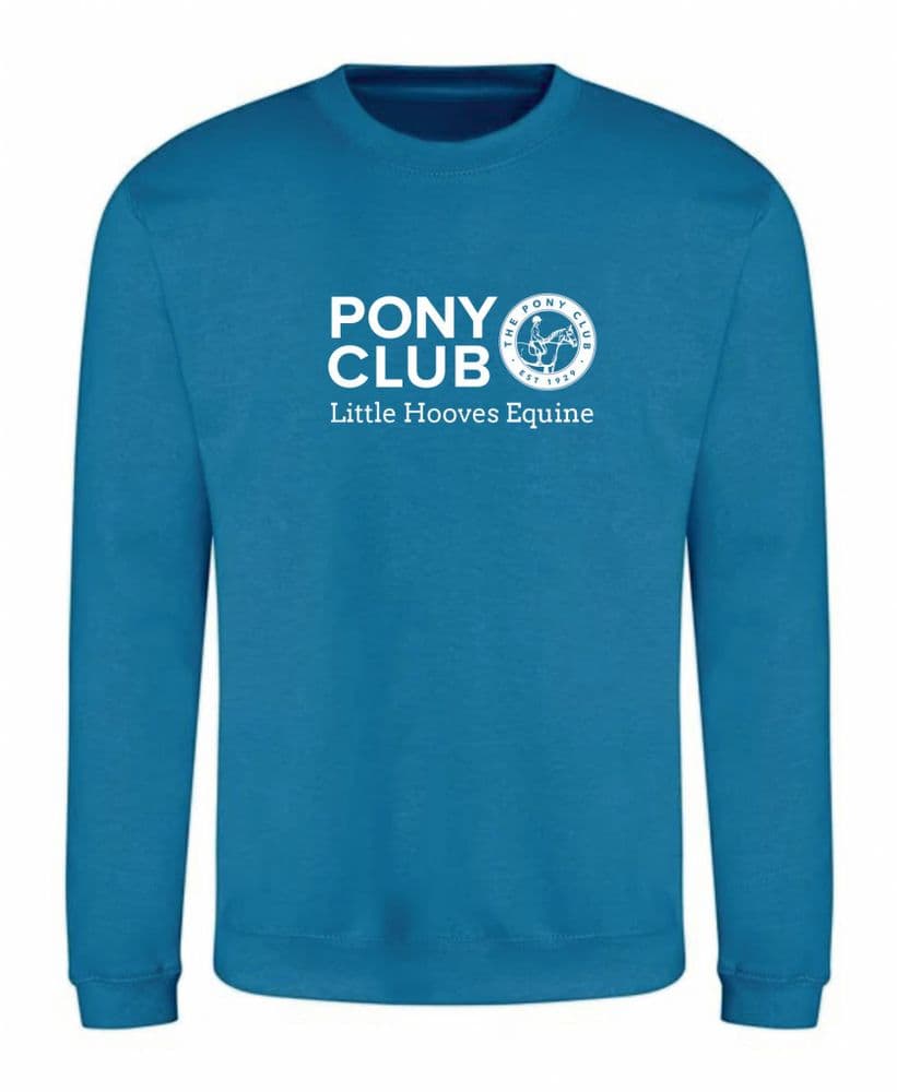 Adults Little Hooves Pony Club, Sapphire Blue Sweatshirt JH030
