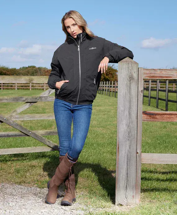 Adults  Monday Night Riders Black Premier Equine Pro Rider Unisex Waterproof Riding Jacket