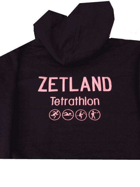 Adults Navy/pink Zetland Tetrathlon Hoodie