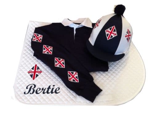 Adults Navy/White Union Jack X Country Set