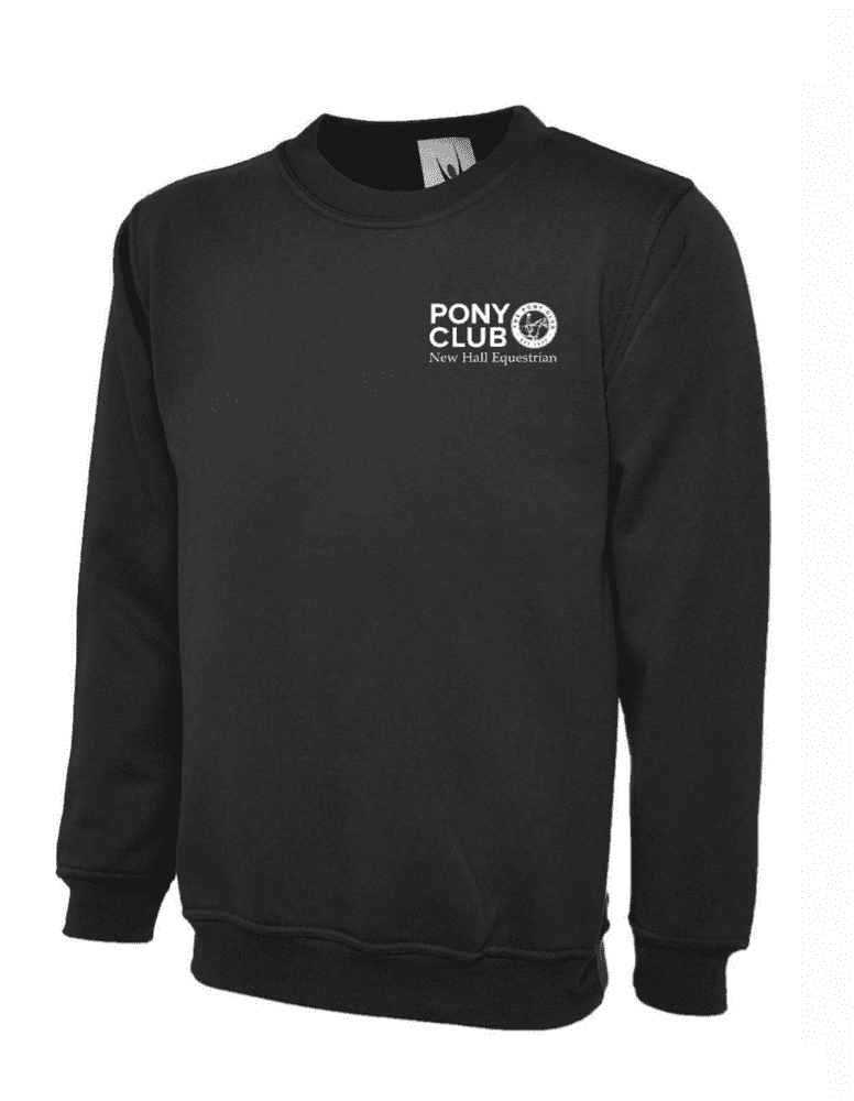 Adults New Hall Equestrian PC Sweatshirt (Black) - UX3