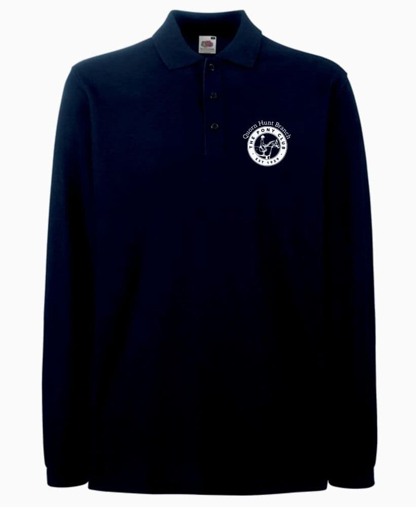 Adults Quorn PC Navy Long Sleeve Navy Polo SS258