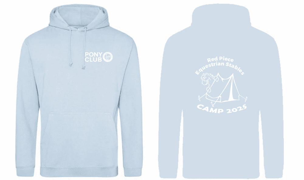 Adults Red Piece Sky Blue Camp Hoodies