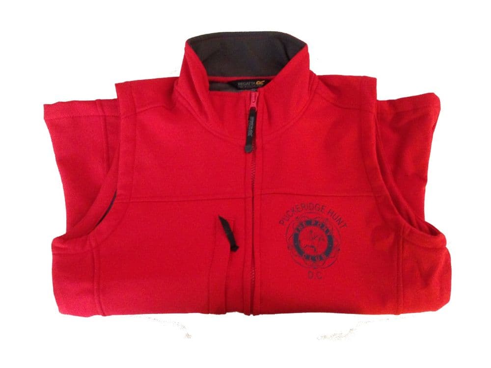 Adults Red Puckeridge Soft shell Body Warmer