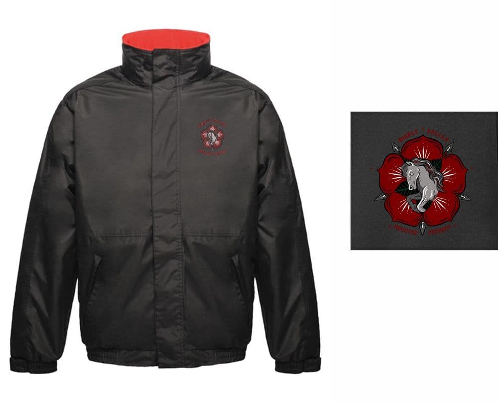 Adults Ribble Valley Mounted Archers Black/red collar Regatta Dover Jacket