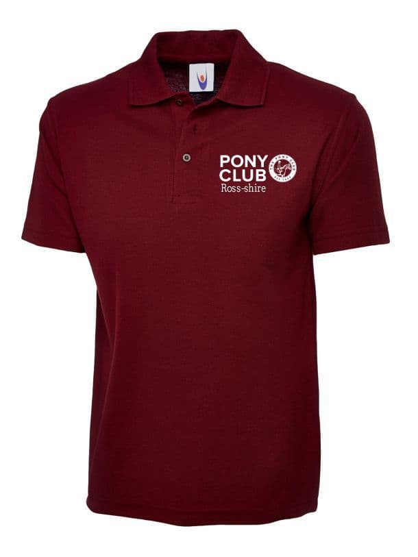 ADULTS Ross-shire PC Burgundy Polo Shirt - UC101