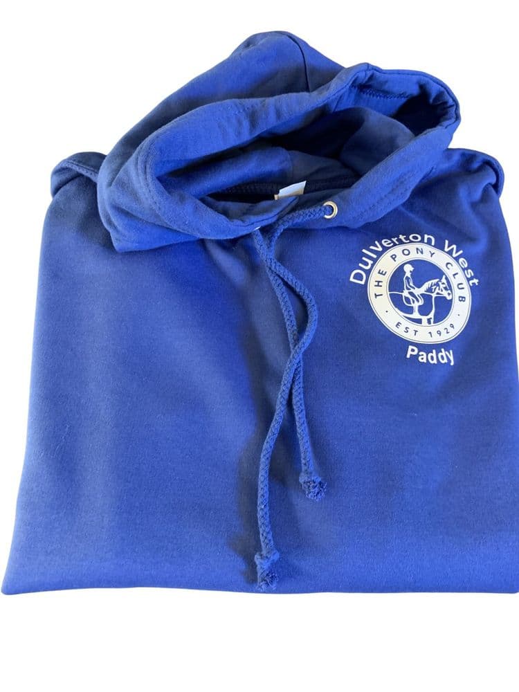 Adults Royal Dulverton West Pony Club Hoodie. Tet or Games