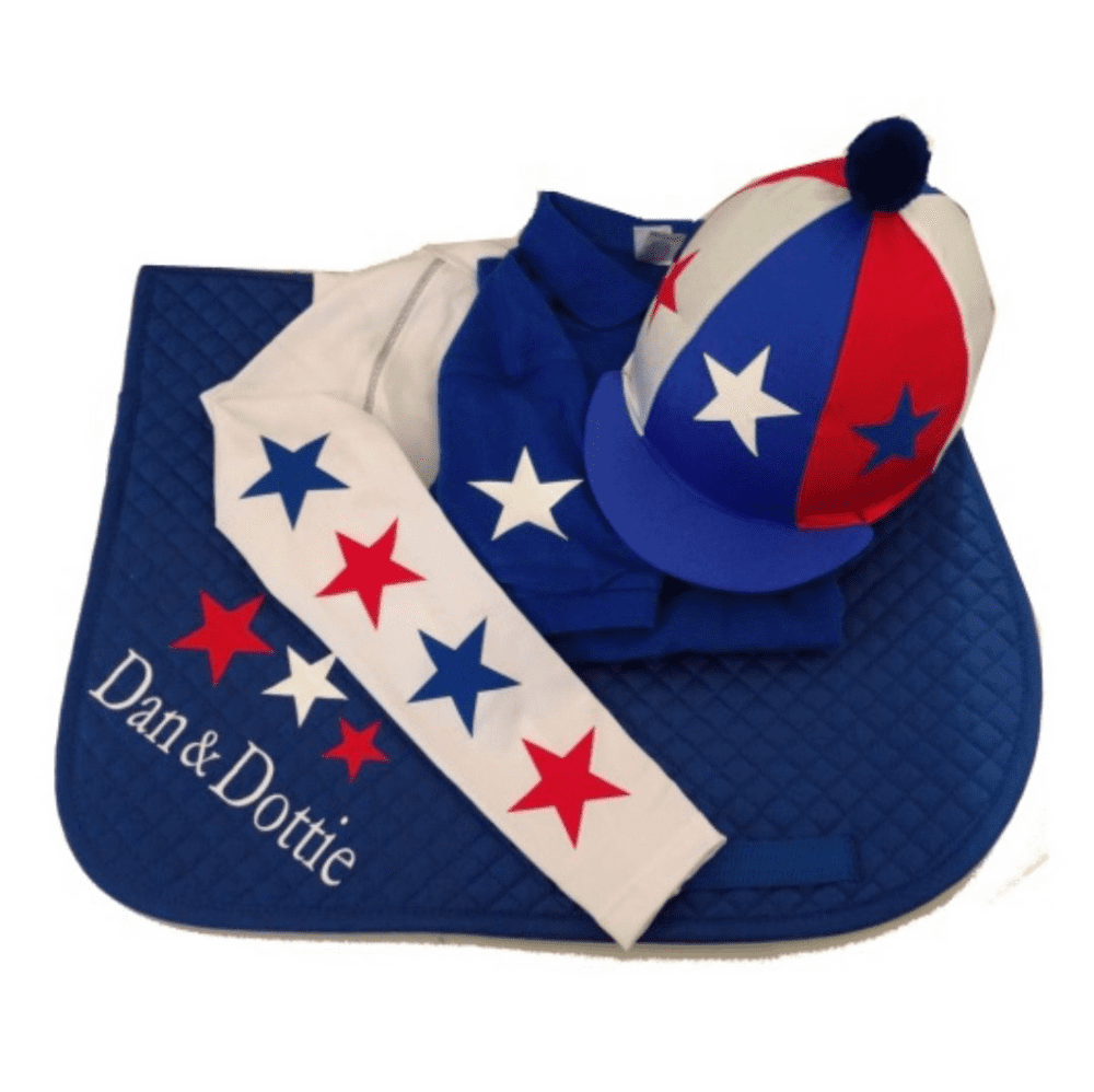 Adults Royal/White/Red Stars Base Layer Cross Country Colours