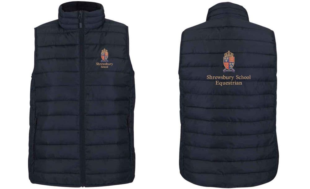 ADULTS Shrewsbury School Navy Padded Gilet - K6113
