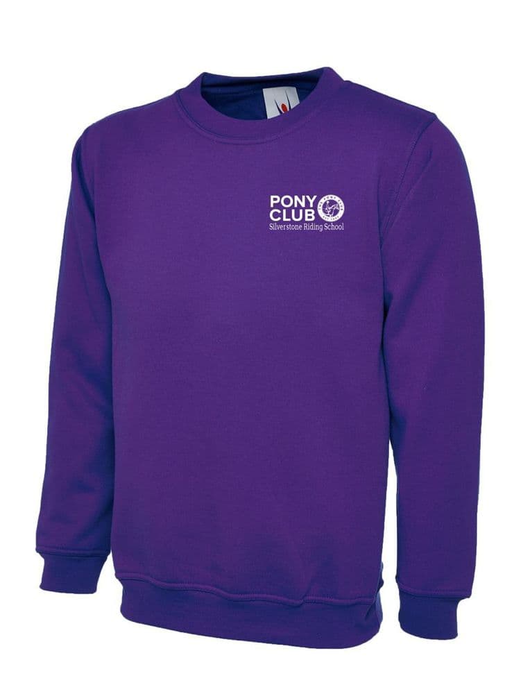 ADULTS Silverstone Riding School PC Purple Sweatshirt - UX3