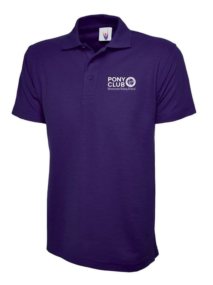 ADULTS Silverstone Riding Scool PC Purple Polo Shirt - UC101