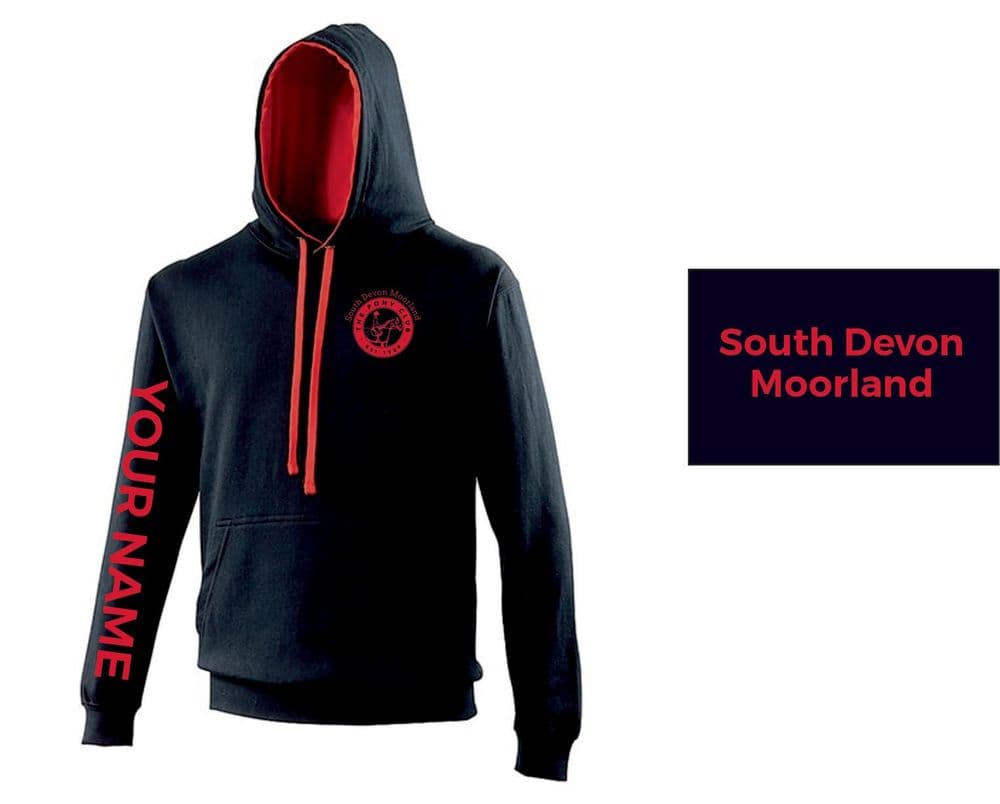 Adults South Devon Moorland Navy with red hood Hoodie Jh003
