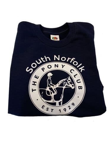 Adults South Norfolk Pony Club Navy Sweatshirt UX3