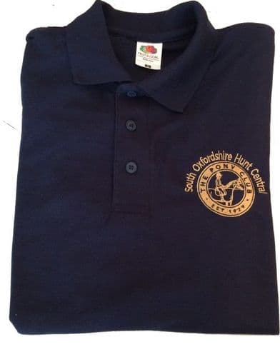 Adults South Oxfordshire Hunt Central Long Sleeve Navy Polo
