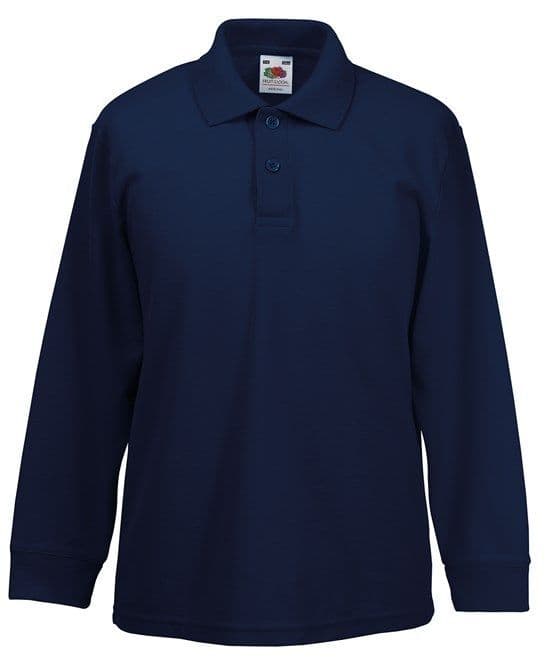 Adults South Staffs Long Sleeve Navy Polo
