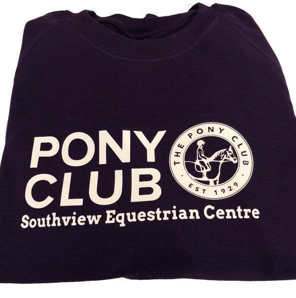 Adults Southview equestrian centre purple pony club. ss270 Sweatshirt