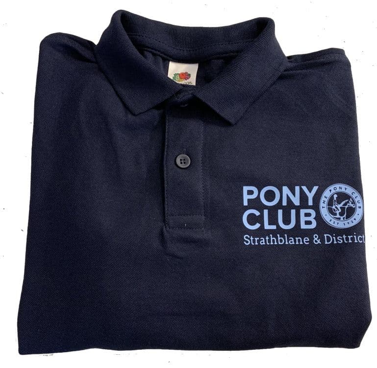 Adults Strathblane Long Sleeve Navy Polo