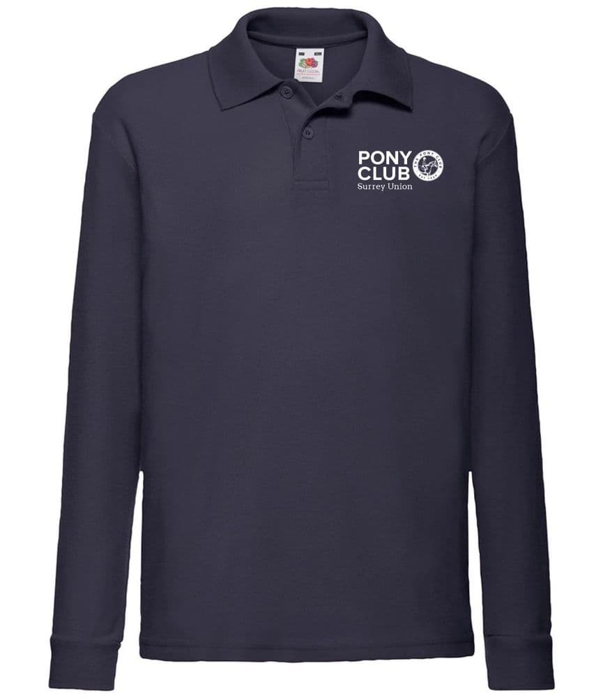 ADULTS Surrey Union PC Navy Long Sleeve Polo - SS258