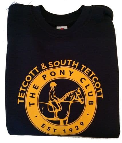 Adults Tetcott and South Tetcott Pony club Navy Sweatshirt UX3