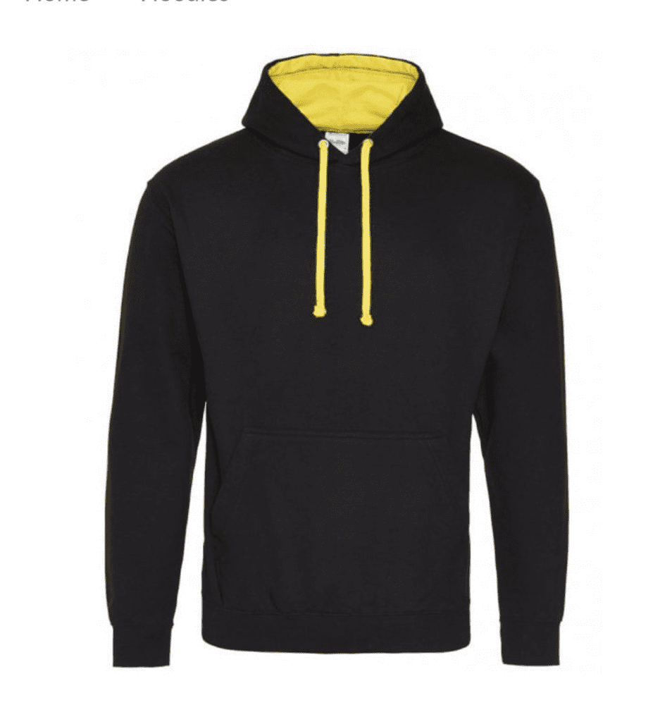 Adults Tivyside Black/Yellow Pony Club Hoodie