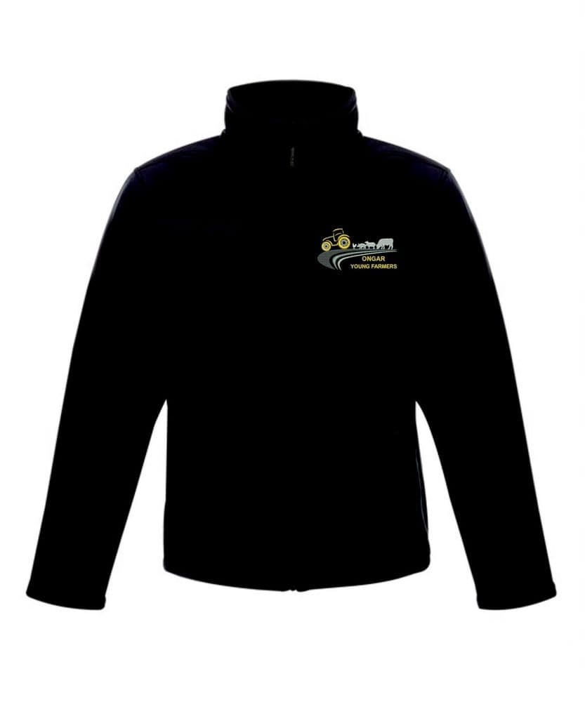 Adults Unisex Fit Ongar YFC Black Softshell Jacket rg194