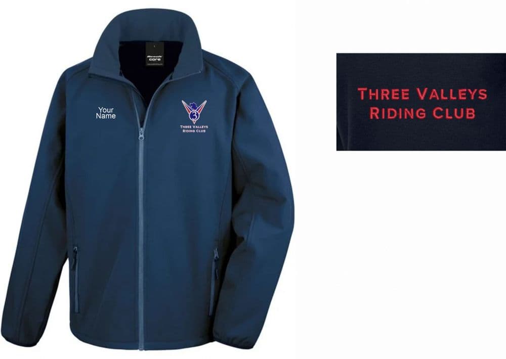 Adults Unisex Three Valleys Riding Club Softshell Jacket R231M