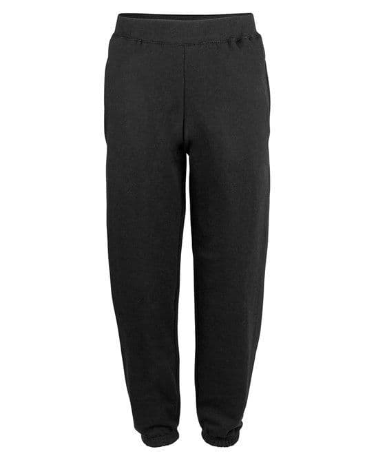 Adults Unisex Wilmslow Black Cuffed Hem Joggers JH072