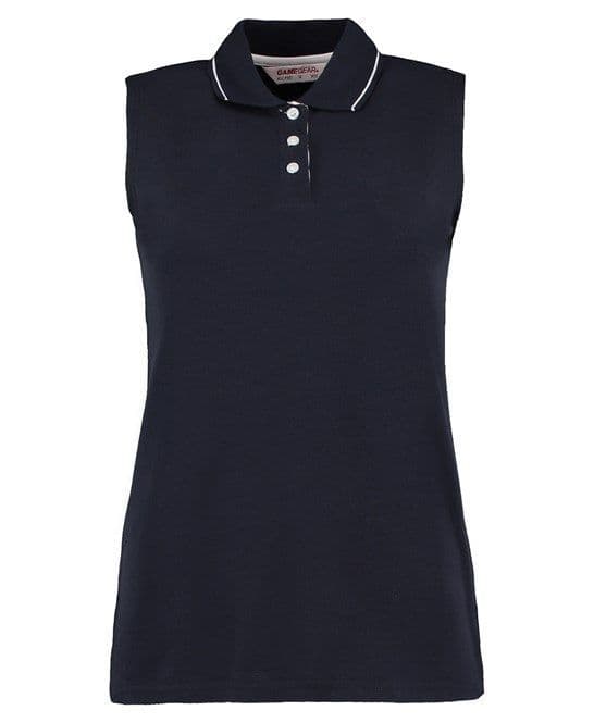 Adults Wessex RC Navy Sleeveless Polo shirt KK730