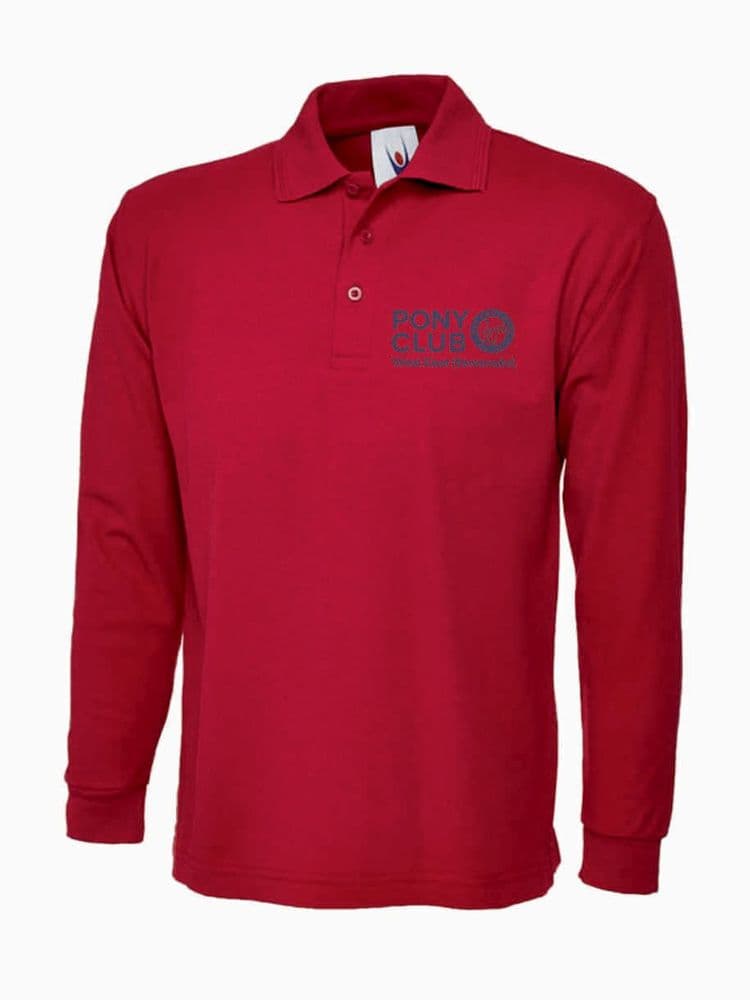 Adults West Kent Sevenoaks Long Sleeve Red Polo