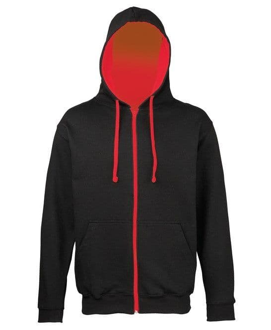 Adults Wilmslow RC ZIP Hoodie Black/red hood