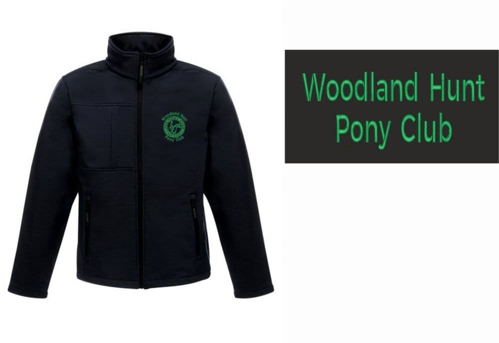 Adults Woodland Hunt Black Unisex Softshell Jacket rg194
