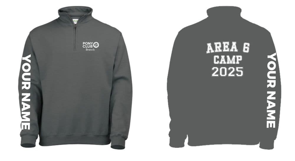 Area 6 PC Camp Charcoal Grey Quarter Zip Sweatshirt - JH046