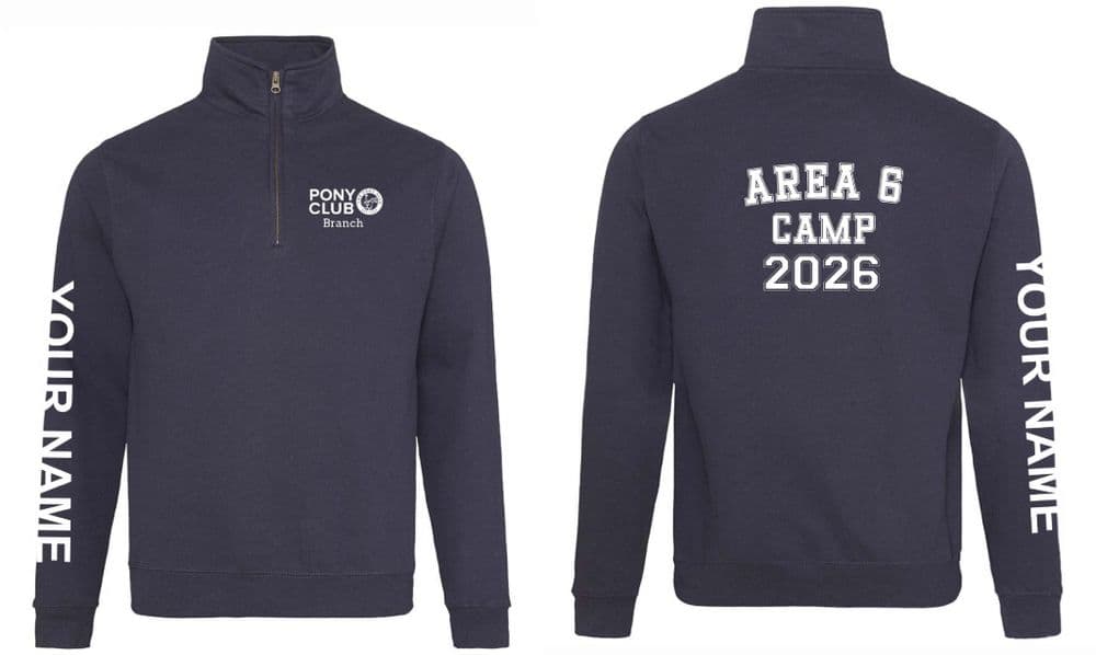 Area 6 PC Camp Navy Quarter Zip Sweatshirt - SS830