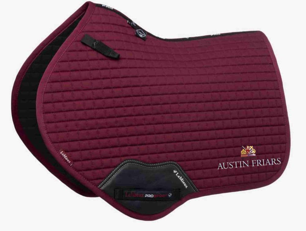 Austin Friars School LeMieux  Burgundy Close Contact Saddle Pad
