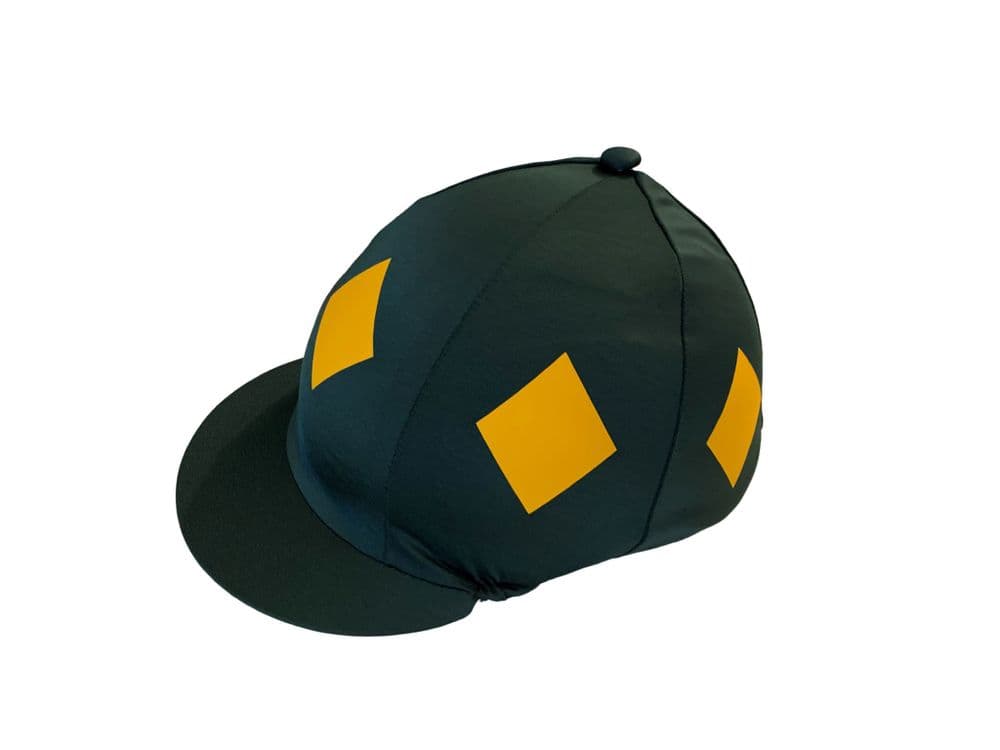 Berkeley Hat silk Bottle with Golden Yellow Diamonds and button