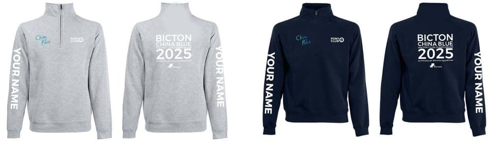Bicton Arena Pony Club Champs Quarter Zip Sweatshirt